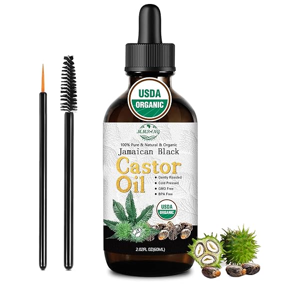 Organic Jamaican Black Castor Oil, Cold Pressed for Hair Oil