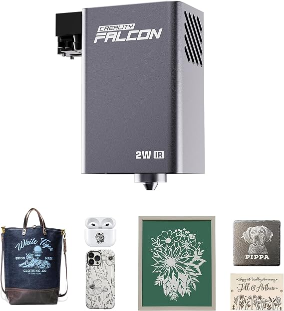 Creality Falcon A1 Pro 2W Infrared Laser Module for Engraving on Metal, Plastic, Acrylic - Ideal for Jewelry, Gift Making
