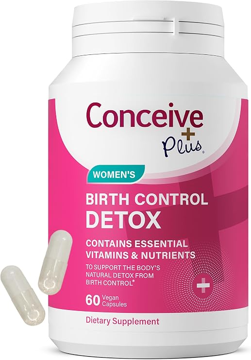 CONCEIVE PLUS Fertility Detox After Birth Control - Prenatal Vitamins for Women Trying to Conceive, Antioxidants, Folic Acid, 60 Capsules, 30 Day Program