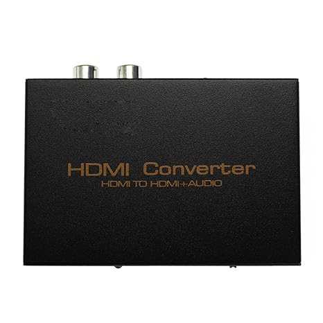 1080P Audio Extractor HDMI to HDMI + Optical TOSLINK SPDIF + Analog RCA L/R +3.5mm Jack Stereo Audio Video Splitter Converter with Power ON/Off Switch Support Full HD1080p 3D