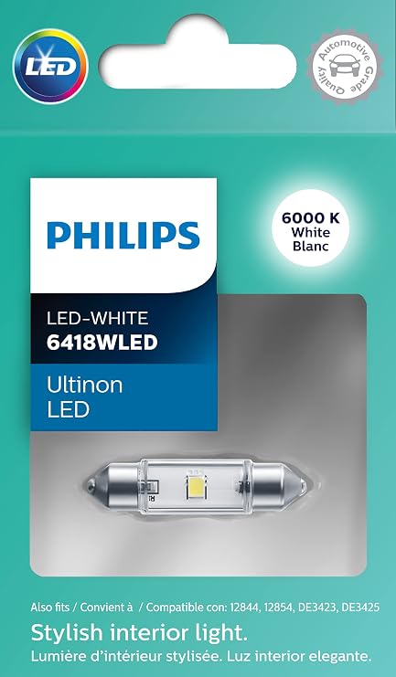 Philips 6418 Ultinon LED Bulb (White), 1 Pack