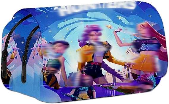 Kpop Large Capacity Pencil Case, Double-Sided Printing Storage Pen Case Pen Pouch Bag Stationery Case with Compartment Pencilcase for Girl Student Teens Adult Office Supplies