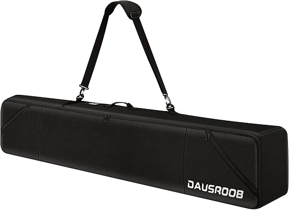 Snowboard Bag Water-Resistant 1680D Polyester Travel Ski Bag with Adjustable Shoulder Strap and Gear Pockets Black Perfect for Goggles, Gloves,Ski boots, Ski Clothes, Snow Gear for Single Snowboard Up to 150/160 CM