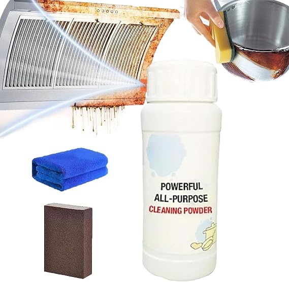 Poderosa Polvo Multiusos Para Bano, Powerful Kitchen All-Purpose Cleaning Powder, Poderosa Polvo Para Limpiar, Pot Cleaner for Bottom of Pans (110G)