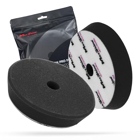 Maxshine 5 Universal High Pro Finishing Foam Pad Compatible with DA & Rotary Polishers Professional Detailing Pad for High-Gloss Finishing Washable & Reusable Hook & Loop Backing