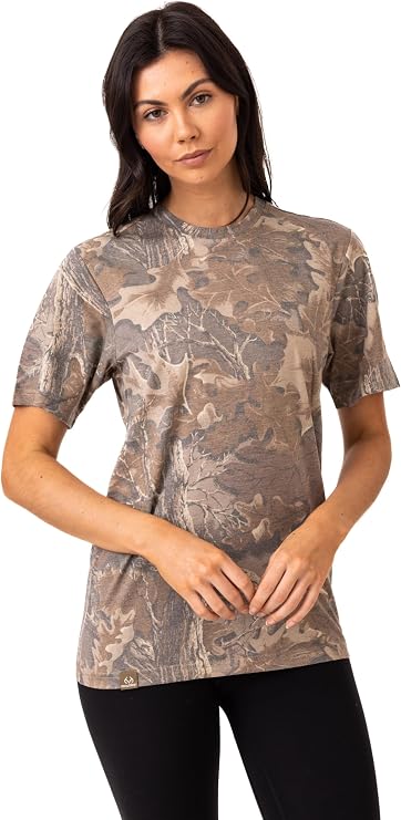 Realtree Faded Camo Jersey Knit Tri-Blend Ultra Soft Crew Neck Shirt - Limited Edition