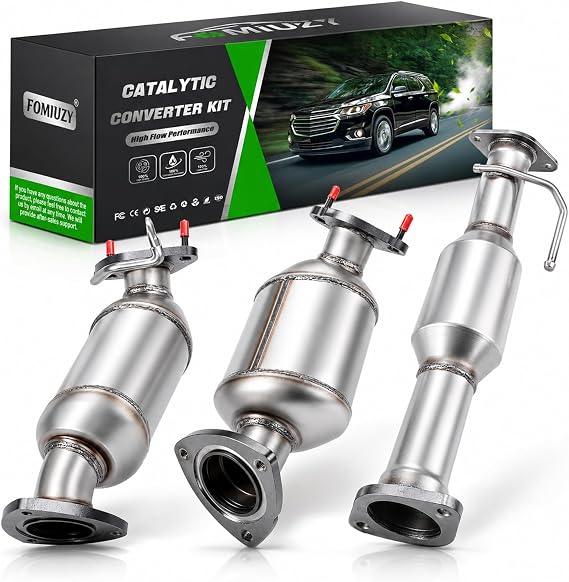 High Flow Front Catalytic Converter Kit Direct-Fit Chevy Traverse 2009 2010 2011 2012 2013 2014 2015 2016 2017 GMC Acadia 2007-2017 Buick Enclave 2008-2017 Saturn Outlook 2007-2010 3.6L