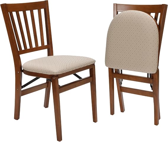 Stakmore School House Folding Chair Finish, Set of 2, Fruitwood, 8.25D x 17W x 35.5H in