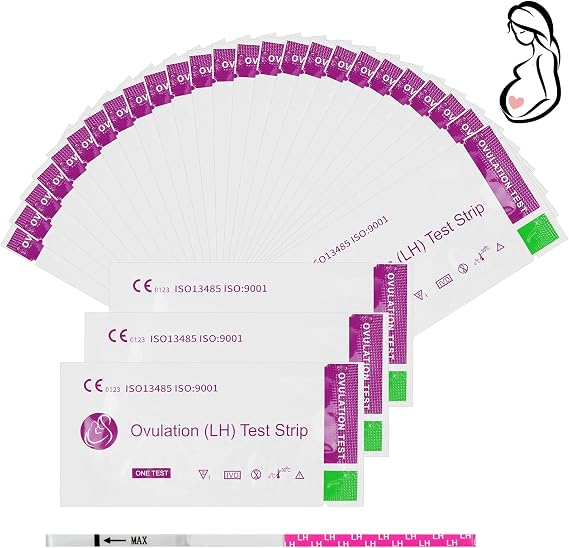 25 Pieces Ovulation Test Strips, 25miu/ml Tests for Ovulation, Individually Wrapped（Style B）