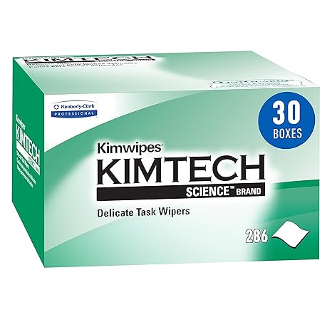 Kimtech ScienceTM Kimwipes Delicate Task Wipes (34120), Pop-Up Box, White (286 Sheets/Box, 30 Boxes/Case, 8,580 Sheets/Case)