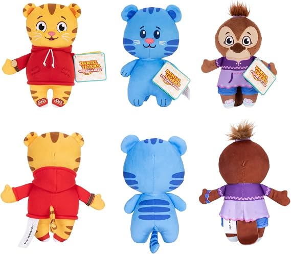 JAKKS Pacific Daniel Tiger's Neighborhood Cutie Mini Plush 3-Pack - Includes: Daniel Tiger, Jodi, and O The Owl