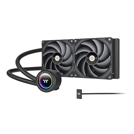 Thermaltake TOUGHLIQUID 240 EX Pro ARGB Sync All-in-One CPU Liquid Cooler/Fan 120 * 2/PWM 500~2000/Waterblocak MB Sync only/Black/CL-W418-PL00BL-A