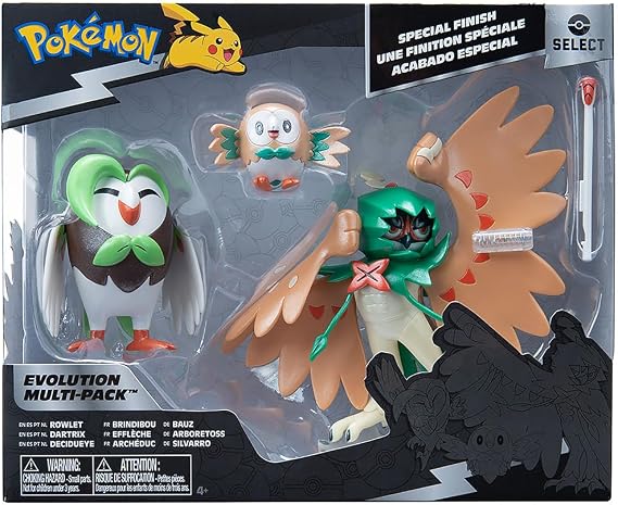 Sunny, Pokemon, Evolution Pack, Rowlet, Dartrix and Decidueye