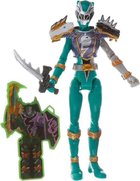 Power Rangers Dino Fury - F8237 - Cosmic Armor - Articulated Figure 15 cm Green