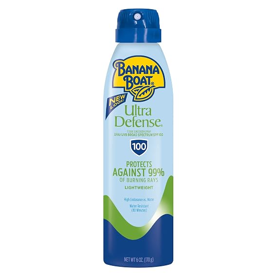 Banana Boat Ultra Defense Clear Sunscreen Spray SPF 100, 6 oz