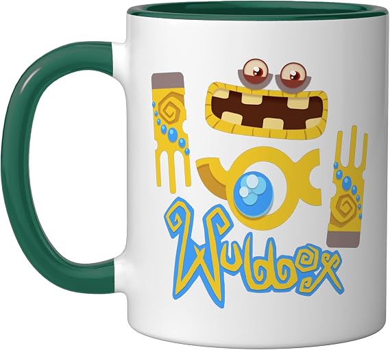My Singing Monsters: Wubbox T-shirt Ceramic Mug, Dark Green/White, 11oz