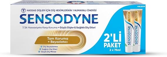 Sensodyne Tam Koruma & Beyazlatıcı Diş Macunu 75 Ml 1+1