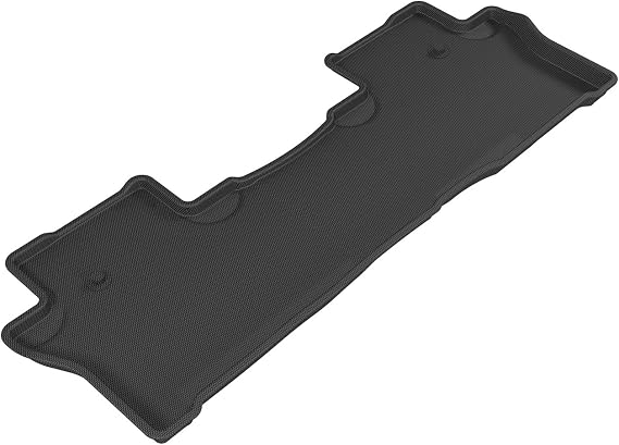 3D MAXpider Second Row Custom Fit All-Weather Floor Mat for Select Honda Pilot Models - Kagu Rubber (Black)