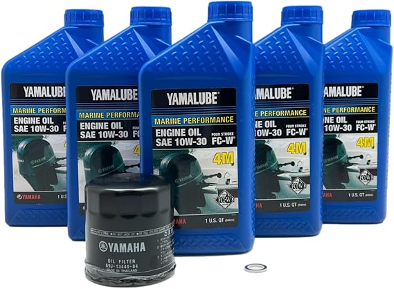 Yamaha Yamalube Watercraft 10W-30 Oil Change Kit, #LUB-MRNMR-KT-10