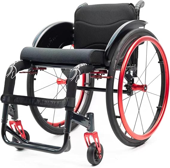 Lightweight wheelchairs Sports Wheelchair All Terrain Wheelchair Disabled wheelchairs for Young People, Adults, Seniors(Seat Width 38cm)