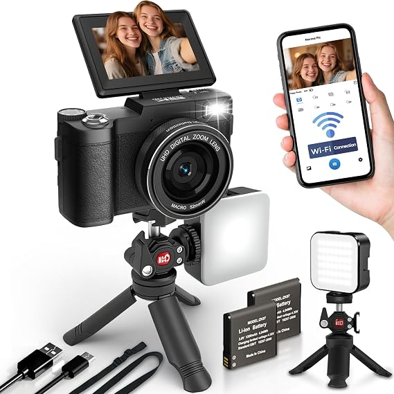 5K Digital Camera with WiFi Vlogging Camera for Photography