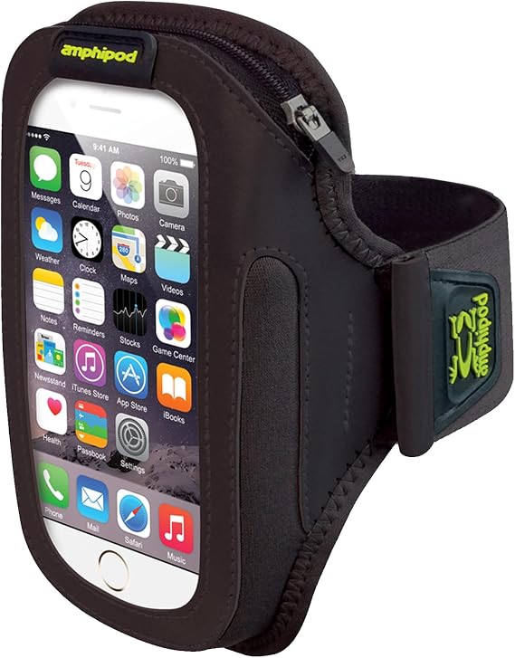 Amphipod ArmPod SmartView Sumo Armband, Reflective Phone Holder | Arm or Belt Accessory with Zip Storage for Running & Walking