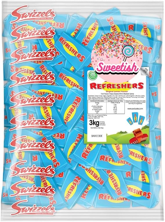50 Refreshers Chew Sweets - 50 Pack Bulk Bag - Retro Sweet Pick and Mix for Birthdays, Party Bags and Sharing By Sweetish.
