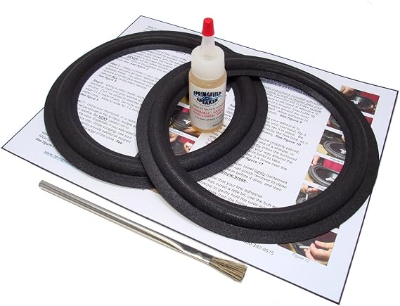 Ohm 8" Speaker Foam Surround Edge Repair Kit - 2 Speaker Kit - Compatible with Ohm 1042, E, G, H, L, L-2, L2, MR228, N2, Many More