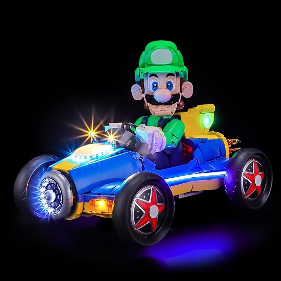 BRIKSMAX 2.0 Light Kit Compatible with Lego Mario Kart Luigi & Mach 8 72050 Building Sets - Original LED Lighting Kits (Accessories Only) for Display, Gifts & Collectors