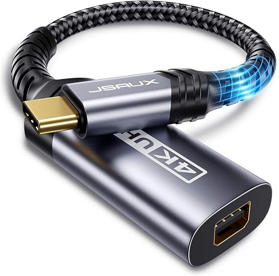 JSAUX USB C to Mini DisplayPort Adapter, 4K@60Hz, USB-C to Mini DisplayPort, Uni-Directional, for DP Alt Mode Devices, Not Compatible with Thunderbolt/Thunderbolt 2 Displays