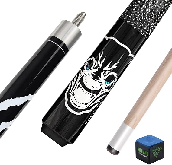 58in 2-Piece Pool Cue, Irish Linen Wrap, Canadian Maple 13mm Tip