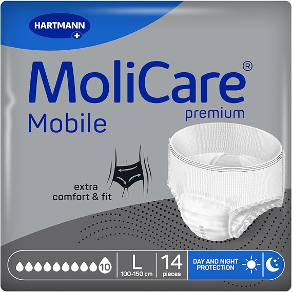 MoliCare Premium Mobile 10 Drops Unisex Incontinence Pants, Size L