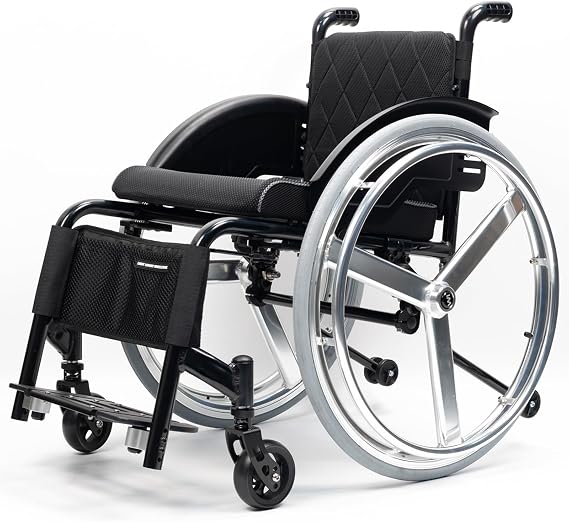Adult Wheelchair,Sports Wheelchair,Lightweight Aluminum Alloy Wheelchair,Features Quick-Release Front and Rear Wheels and footrests(Size:Seat Width: 38 cm,Color:A)