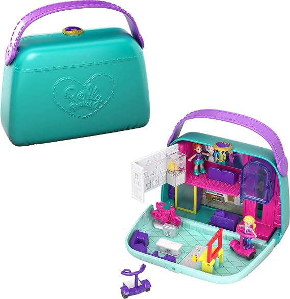 Polly Pocket GCJ86 Pocket World Shopping Mall Compact Play Set, Multi-Colour
