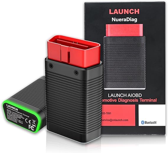LAUNCH AIOBD Bluetooth OBD2 AI Car Diagnostic Scanner | Free Engine Diagnostics, AI Code Explain, Supports iOS & Android, Fits 1996+ Cars