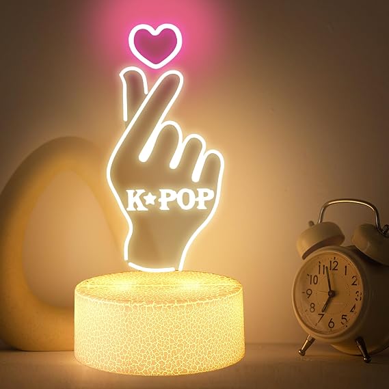 K-pop Decorative Night Light, Kpop Merchandise Gift Girl Idol Theme Singing Creative LED Night Light for K-pop Fans, Perfect K-Drama Gift for Bedroom, Game Room Decor