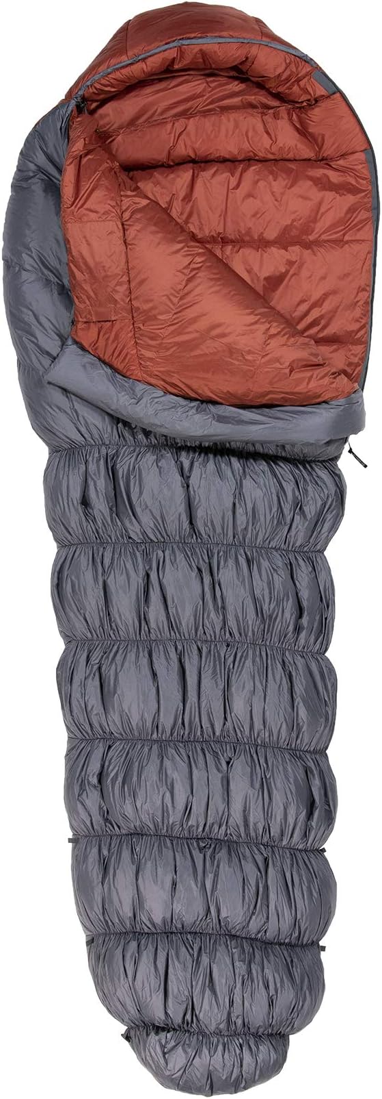 Klymit KSB Lightweight Mummy Sleeping Bag, 20F Cold Weather Sleeping Bag for Camping, Hiking, and Backpacking, Gray, Large