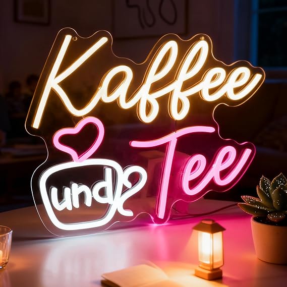 Kaffee und Tee Neonschild Coffe and Tea LED Neonlicht