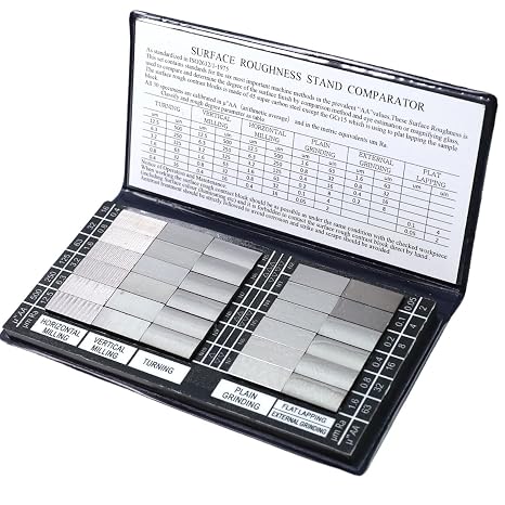 Surface Roughness Tester 30 Specimens Ra0.05-12.5mm Inspection Block | Replacement for standard Surface Roughness Comparators This Surface Roughness Comparator Set verifies lathe finish parameters