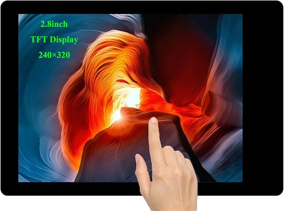 2.8inch LCD Display Module with Touch Panel, ST7789T3 & CST328 Driver, 240x320 Resolution, SPI & I2C Interfaces, 3.3V/5V Compatible, Raspberry Pi/ESP32S3/Arduino Compatible