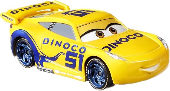 Disney Car Toys Dinoco Cruz Ramirez, Miniature, Collectible Racecar Automobile Toys Based on Cars Movies, for Kids Age 3 and Older, Multicolor