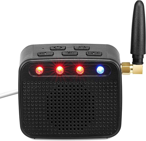 External Phone Ringer Amplifier - 120dB Loud Bluetooth Cell Phone Alert with LED Flashing Lights, 150ft Range, Auto-Reconnect for Seniors & Hard of Hearing