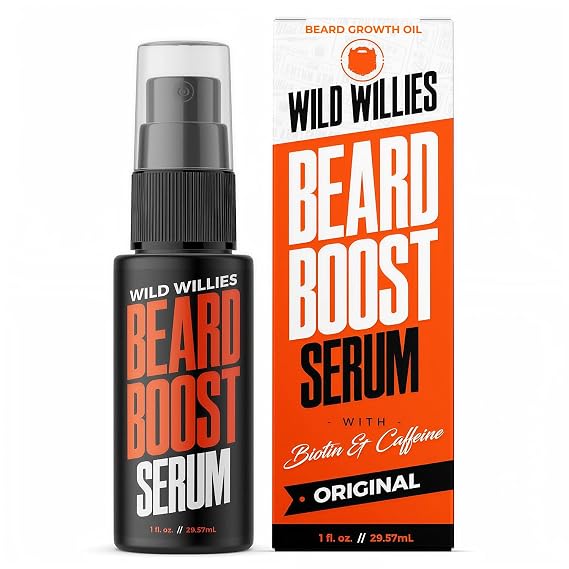 Wild Willies Beard Growth Serum for Men - Biotin, Caffeine & Natural Oils