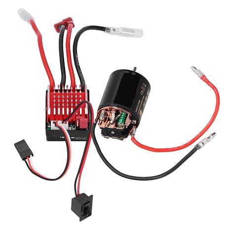 540 Brushed Motor 360A ESC with T Plug Upgrade for 1/10 RC Car 55T
