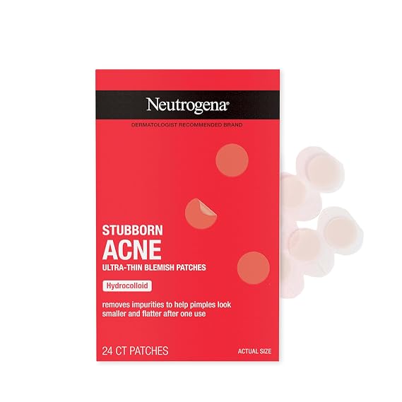 Neutrogena Stubborn Acne Patches, Ultra-Thin Pimple Patches, 24 Ct