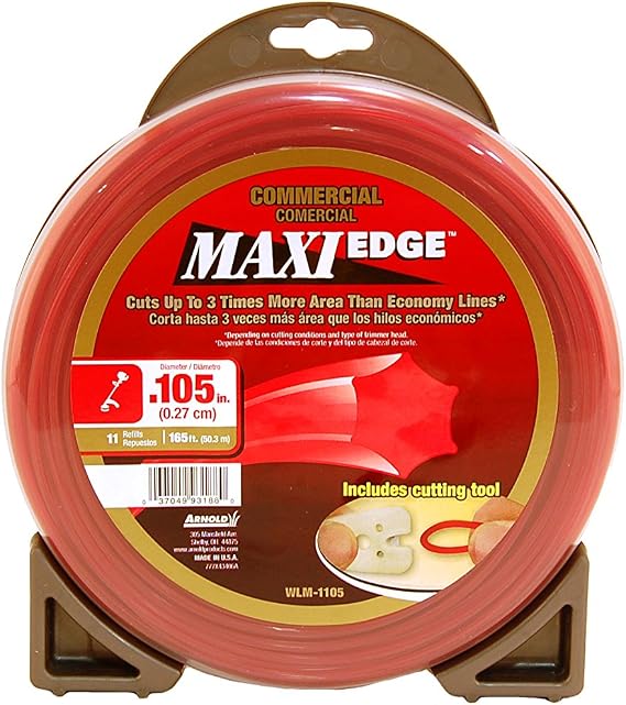 Arnold Trimline Maxi-Edge .105-Inch x 165-Foot Commercial Grade String Trimmer Line