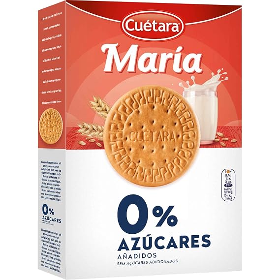 Cuetara - Maria 0% added SUGAR Cookies - 14.10oz / 400 gr