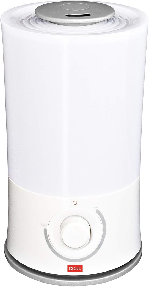 The First Years American Red Cross Baby Glow Ultrasonic Humidifier, White