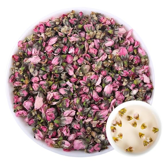 100% Peach Blossom Flower 40G/1.41oz Fresh, Non GMO Loose Leaf, Natural Dried Flowers Herbs for Soap Making, Syrup, Drinks, Baking, DIY Beauty, Sachets & Fresh Fragrance