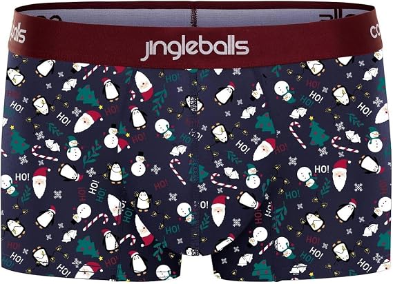 Comfyballs Mens Cotton Regular Boxer - Christmas Blue